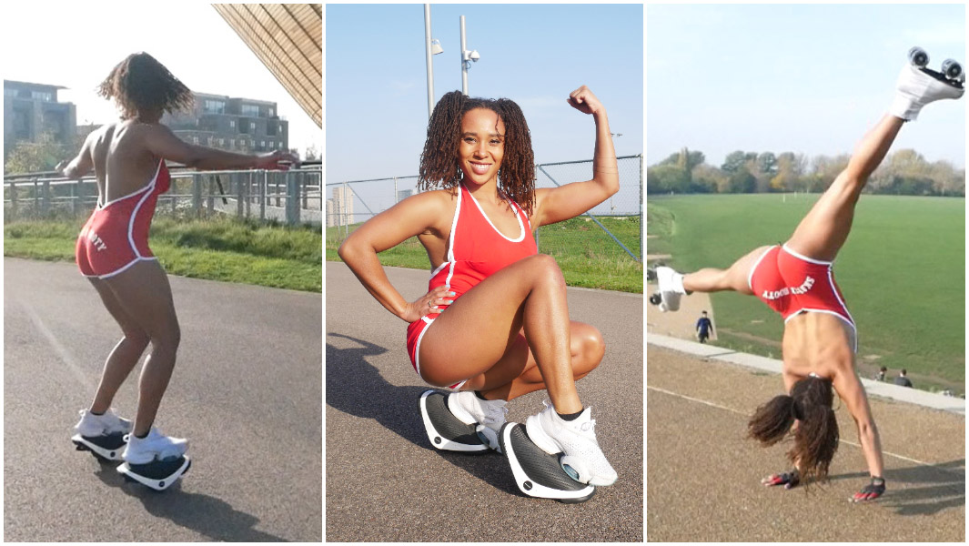 Most cartwheels on roller skates in one minute and Most 360 spins on e skates in one minute Tinuke