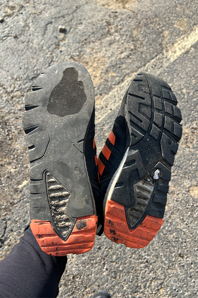 Chad's worn out shoes