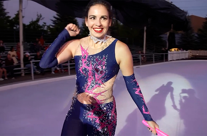 Eszter celebrating