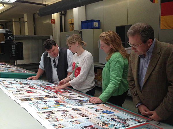GWR staff working on the book layout