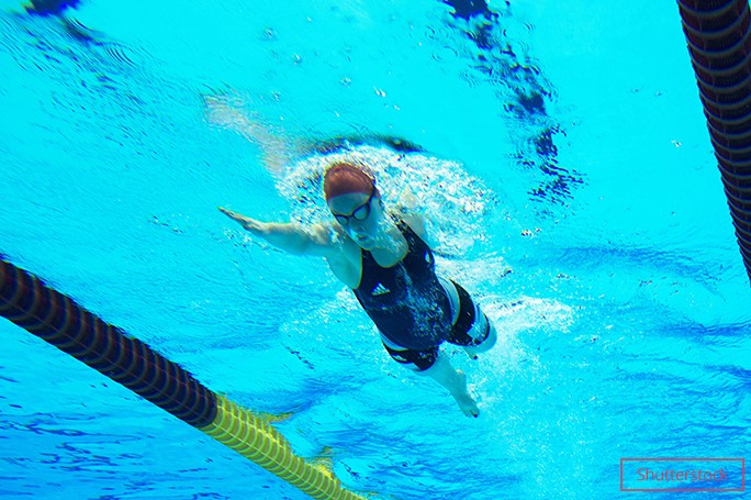 Ellie swimming