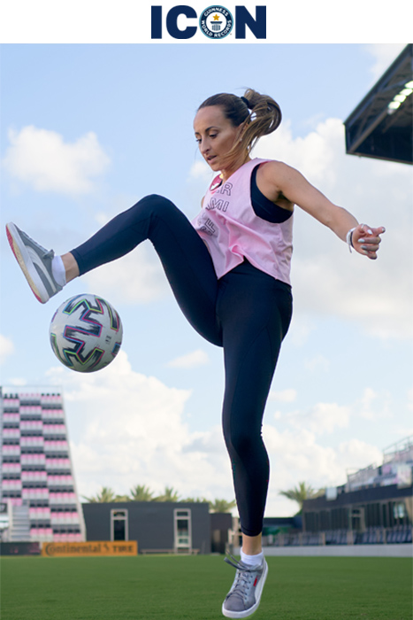 Laura with logo