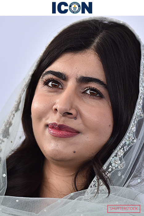 Malala with icon