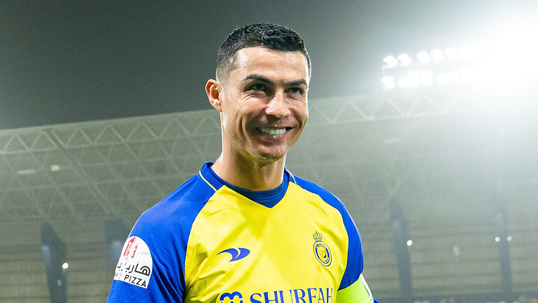 Ronaldo smiling