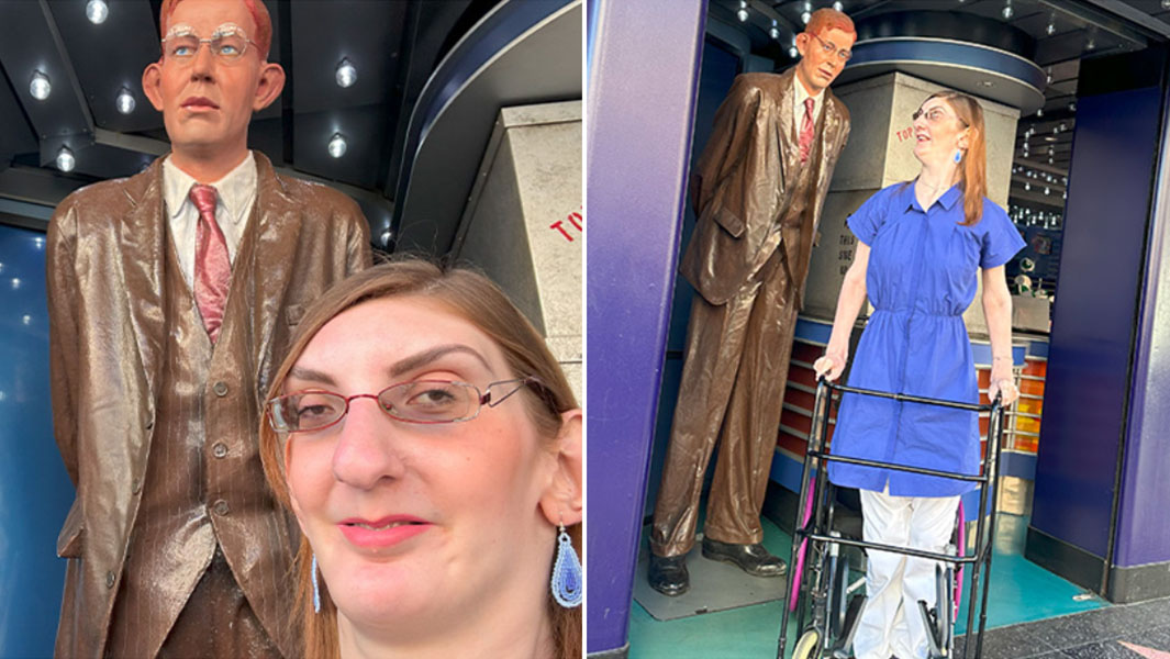Rumeysa split image with Robert Wadlow