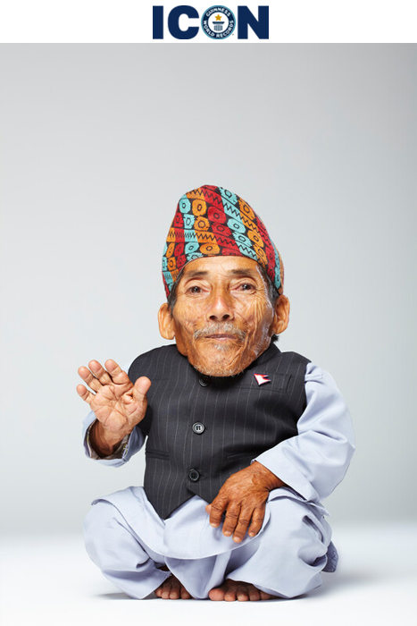 Shortest man with logo