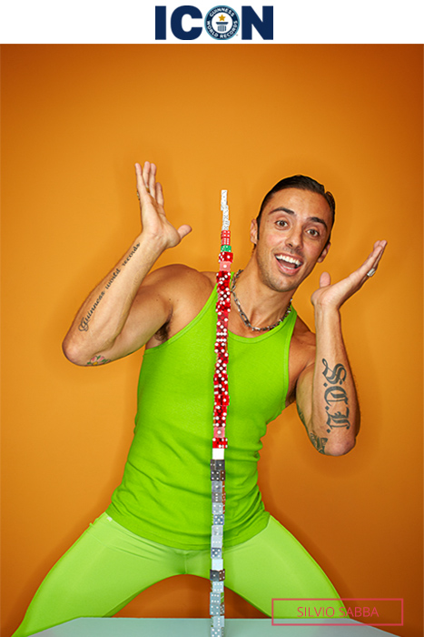 Silvio sabba with orange background
