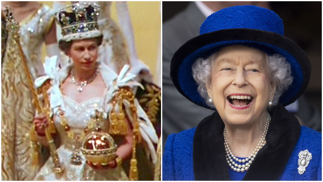 Split image of Queen Elizabeth II