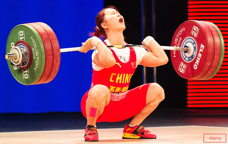 Heaviest weightlifting 63 kg clean & jerk (female)