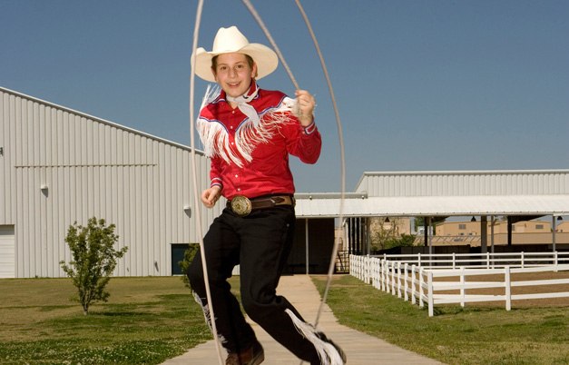Youngest person to win the Wild West Arts' Texas skip race